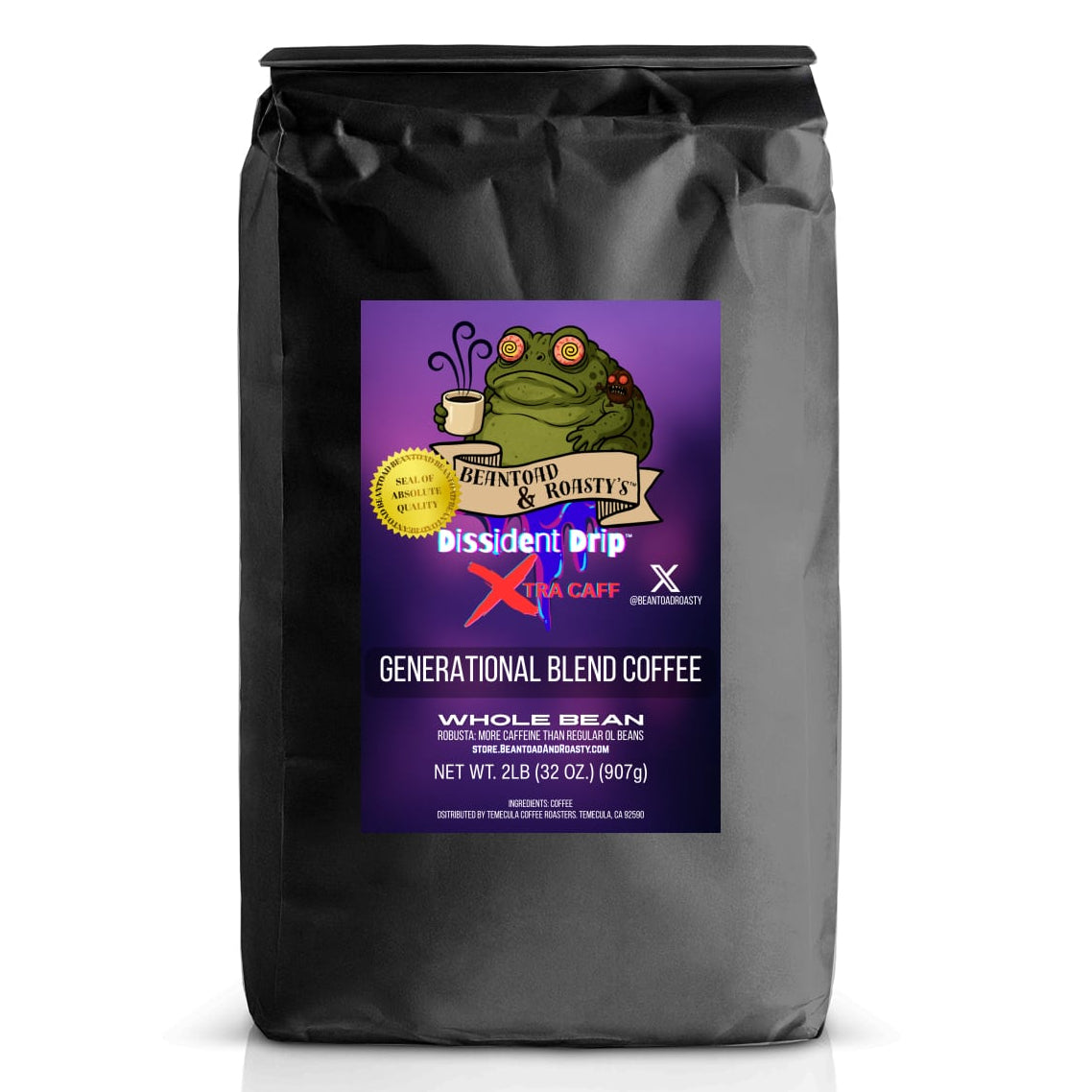 Dissident Drip™ X Caff Whole Bean 2lb. Mega Sack